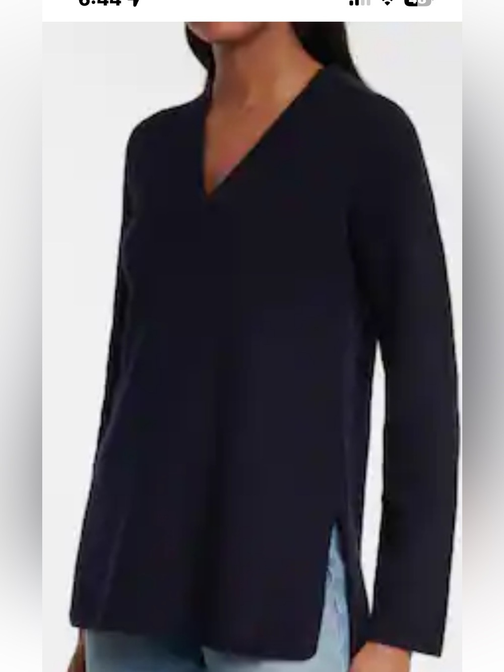 Vince Deep Navy V-Neck Women's Sweater